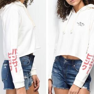 Desert Dreamer Cropped Hoodie Medium Cream Cozy Minimalist Lounge Athleisure